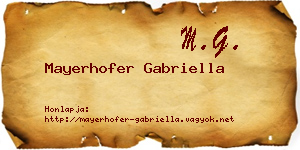 Mayerhofer Gabriella névjegykártya