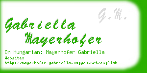 gabriella mayerhofer business card